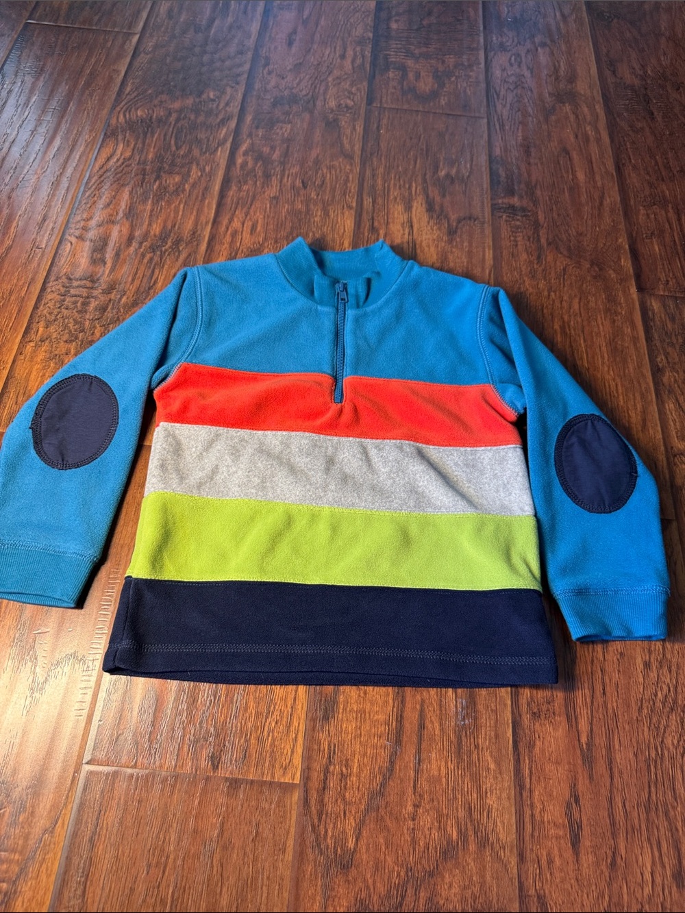 Bright Blue Kids Fleece Pullover with Multicolor Stripes. Gymboree. 4/5 new
